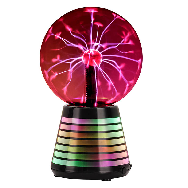 Palla al plasma a luce rossa da 6 pollici con base RGB