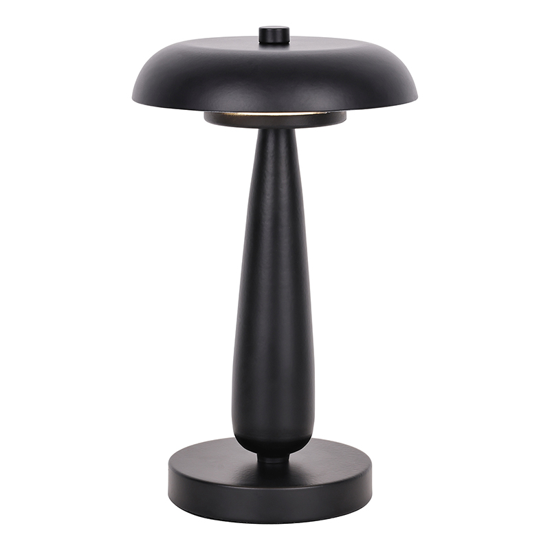 Lampada da scrivania nera con batteria