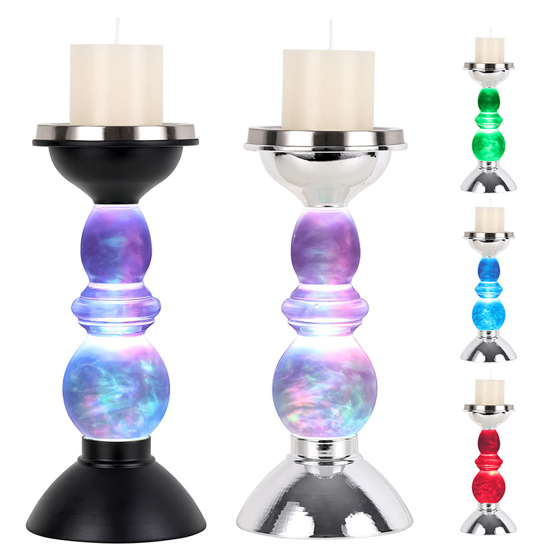 Luce notturna nuvolosa con paralume a candela