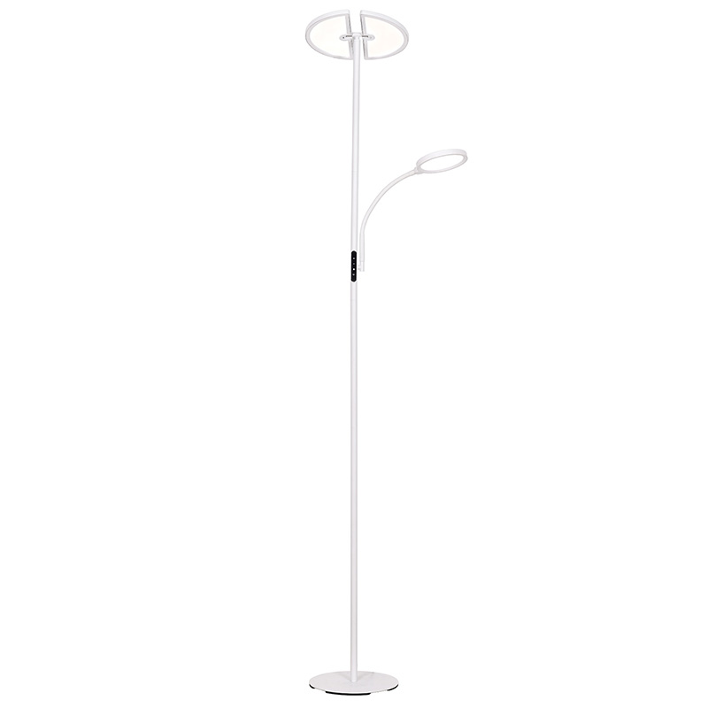 Lampada da terra LED contemporanea a doppia luna