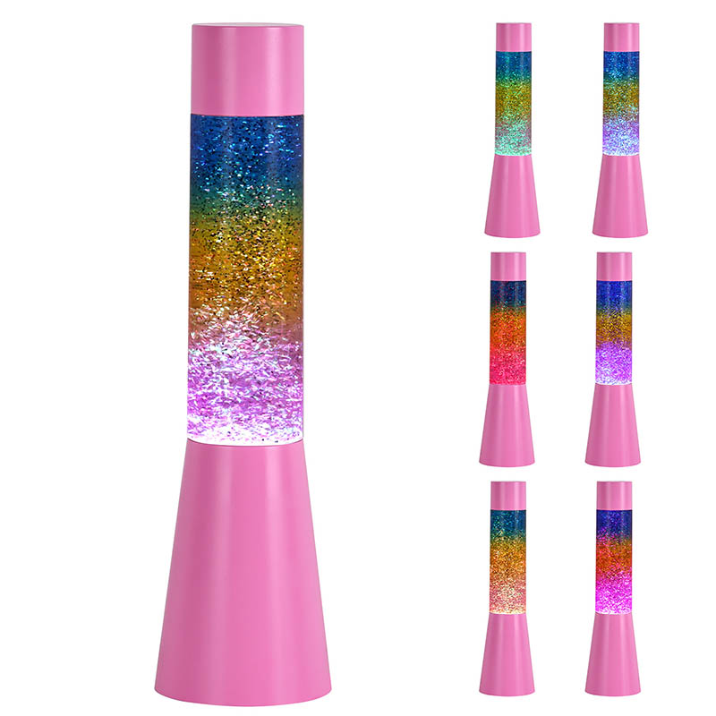 Luce notturna rosa RGB glitter RGB
