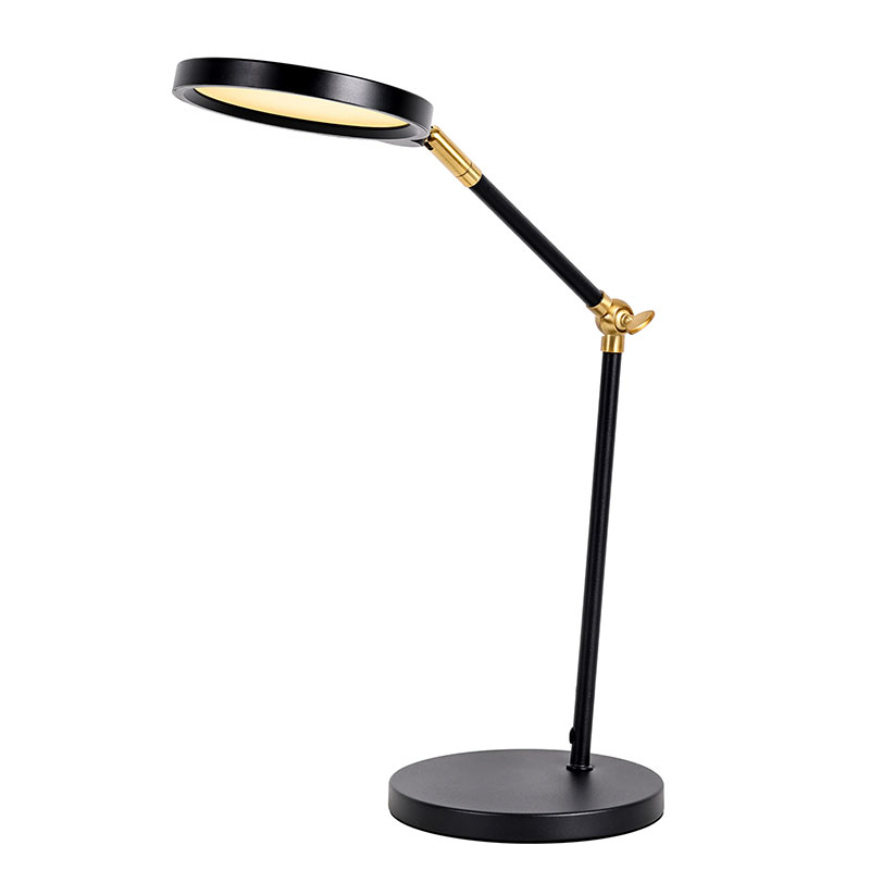 Lampada da scrivania a led oro con braccio lungo