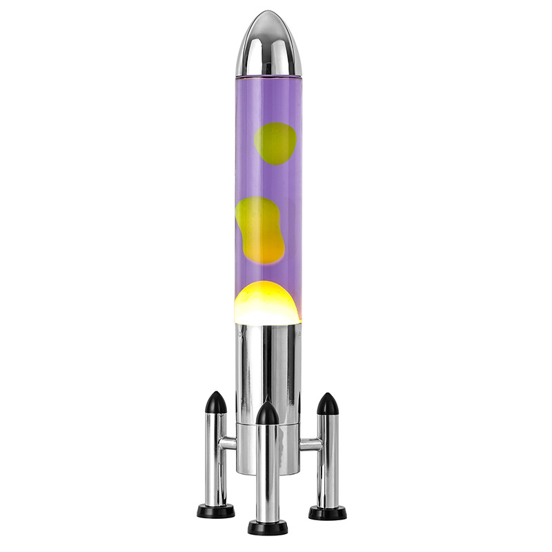 Grande lampada Lava a LED con paralume a razzo