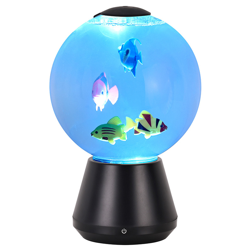 Lampada a globo con pesce animato a LED
