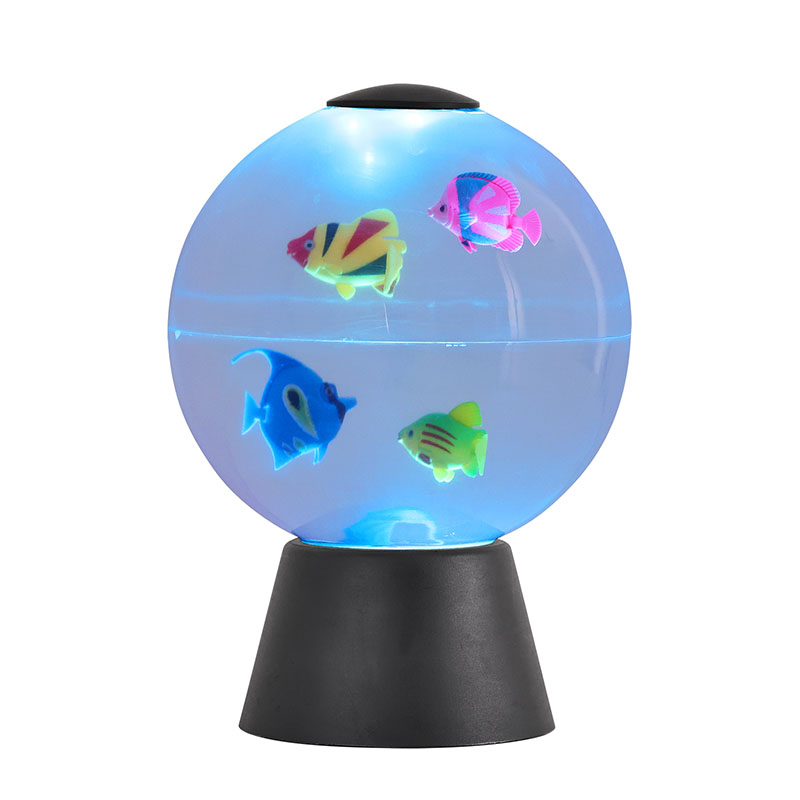 Lampada a globo con pesce animato a LED