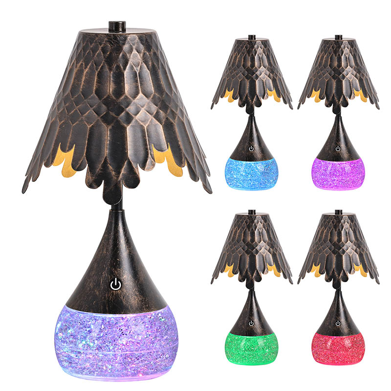 Lampada di lettura a LED con bottiglia glitter RGB