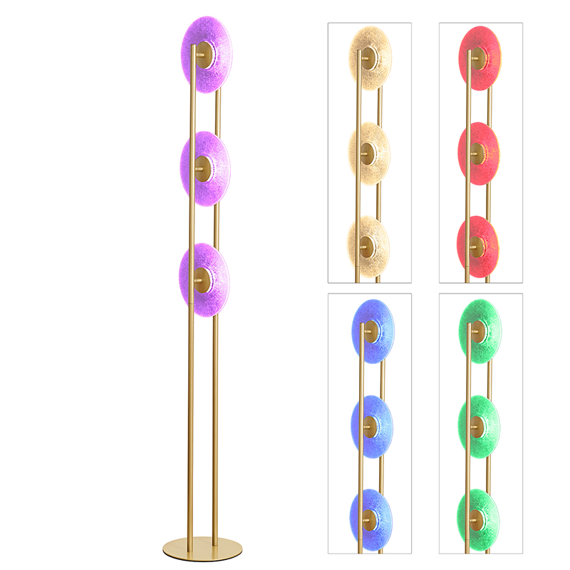 Lampada da Terra LED RGB Con 3 Dischi
