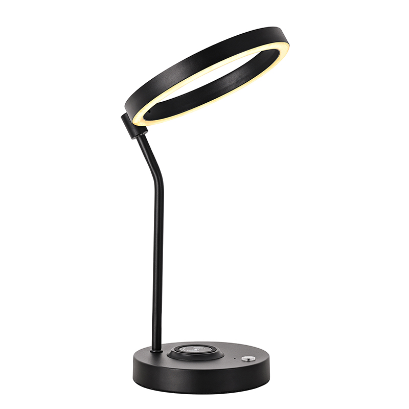 Moderna lampada da scrivania a LED con ricarica wireless