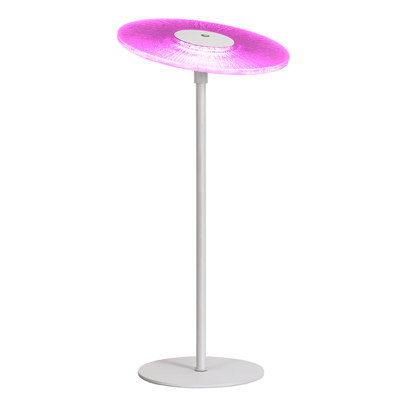 Moderna lampada da tavolo a LED con paralume RGB