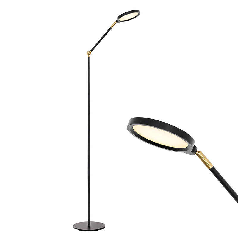 Lampada da pavimento regolabile semplicemente moderna a LED