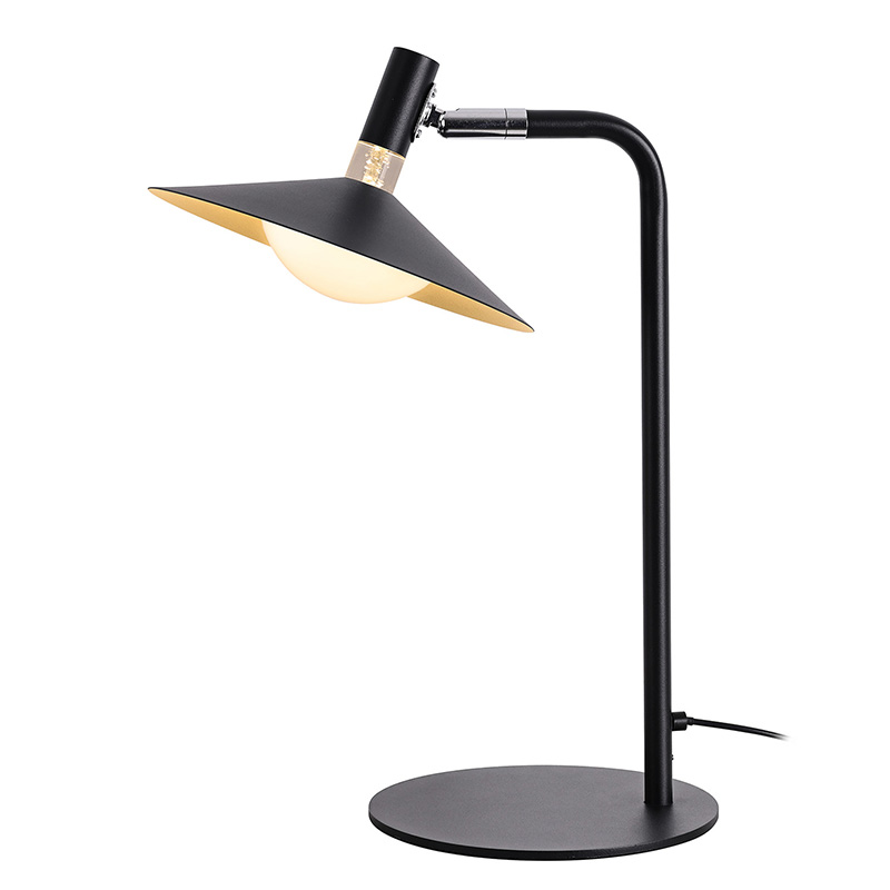 Lampada da scrivania industriale retrò in metallo con luce calda