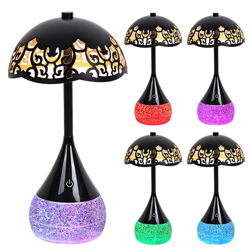 Lampada da scrivania a LED a base di colore RGB con forma ombrello