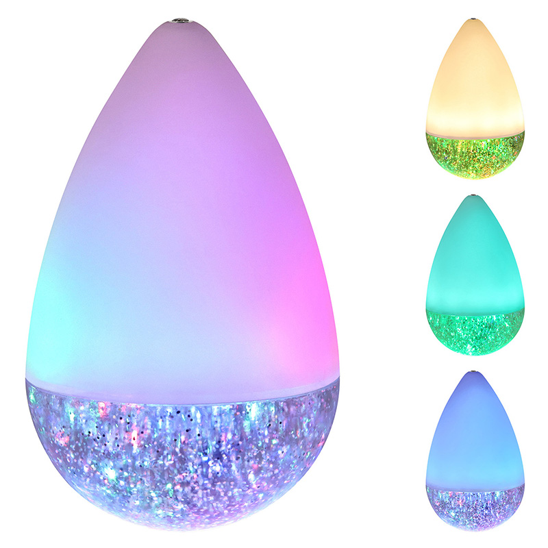 Luce notturna giocattolo Roly-poly colorata con glitter RGB