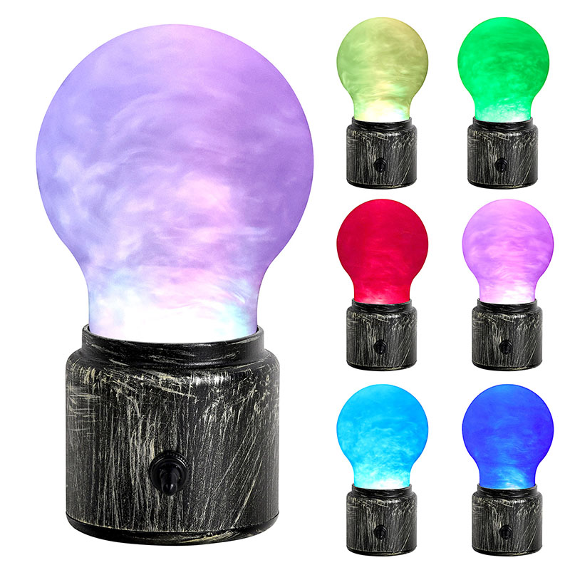 Lampada da notte glitter rgb glitter con grande bulbo