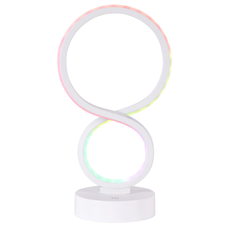 Lampada da scrivania a led con luce RGB con 8 paralumi