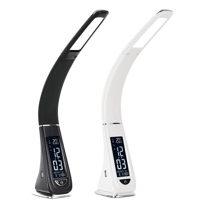 Lampada da scrivania a LED di caricabatterie a portata USB con piuma