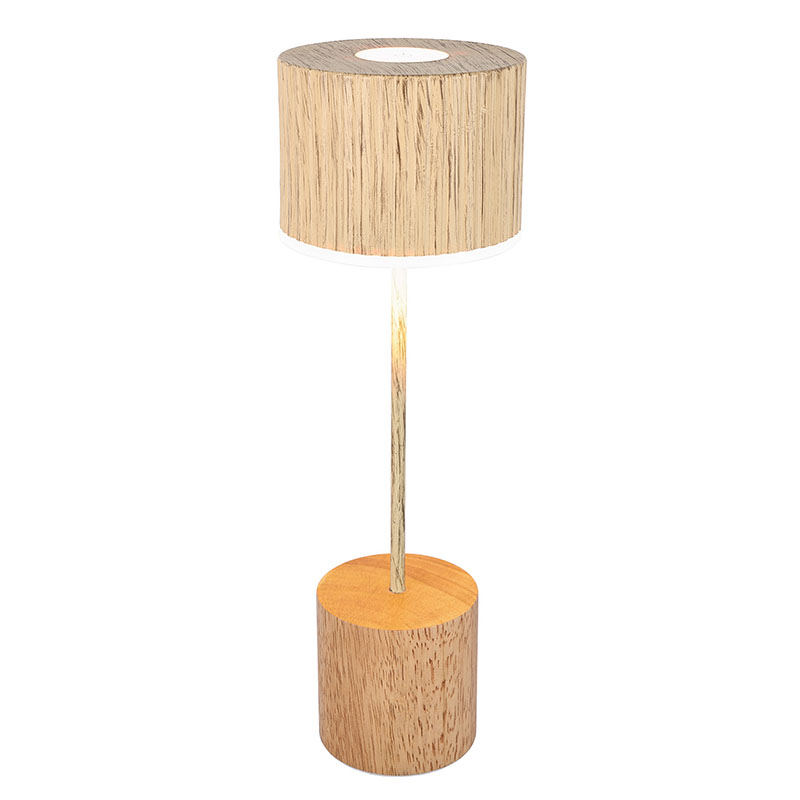 Luci da lettura a led in legno con batteria
